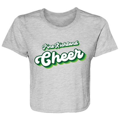 PR Cheer "Groovy" Ladies' Flowy Cropped Tee