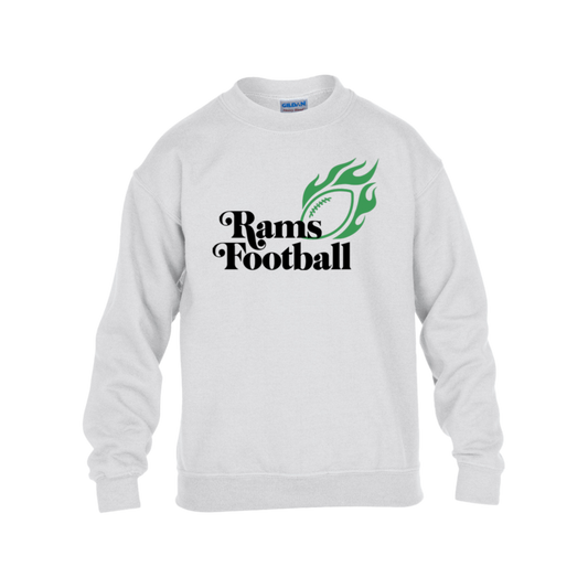 Rams "Fire" Football Youth Fleece Crew