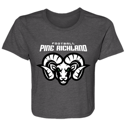 PR Football Logo Ladies' Flowy Cropped Tee