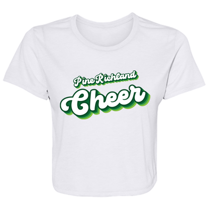 PR Cheer "Groovy" Ladies' Flowy Cropped Tee