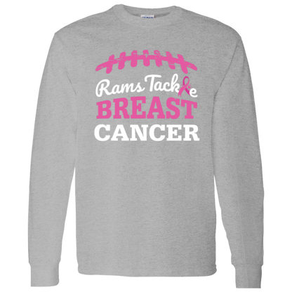 Mens Rams Tackle Breast Cancer LS Shirt
